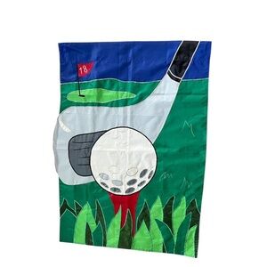 2002 Evergreen Enterprises Decorative Flag Garden Flag Golf Embroidery 28”x40”